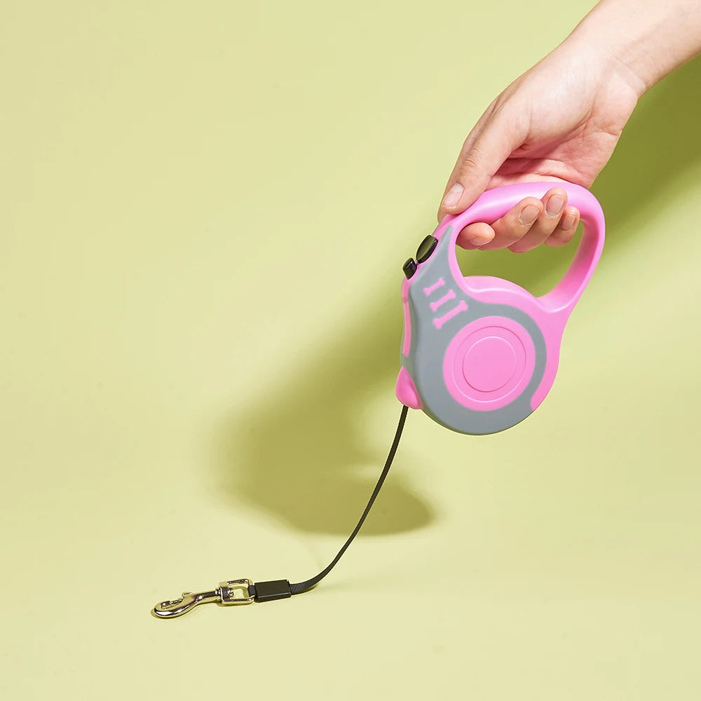 Retractable Dog Leash With Lock – 3 m / 5 m Nylon Lead