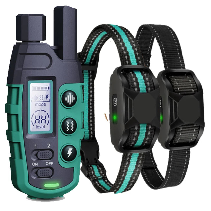 For 2 Dogs Color Electric Dog Training Collar with Remote – Waterproof
