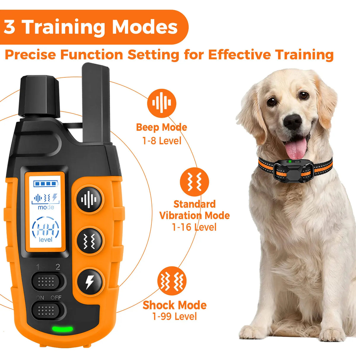 Electric Dog Training Collar with Remote – Waterproof