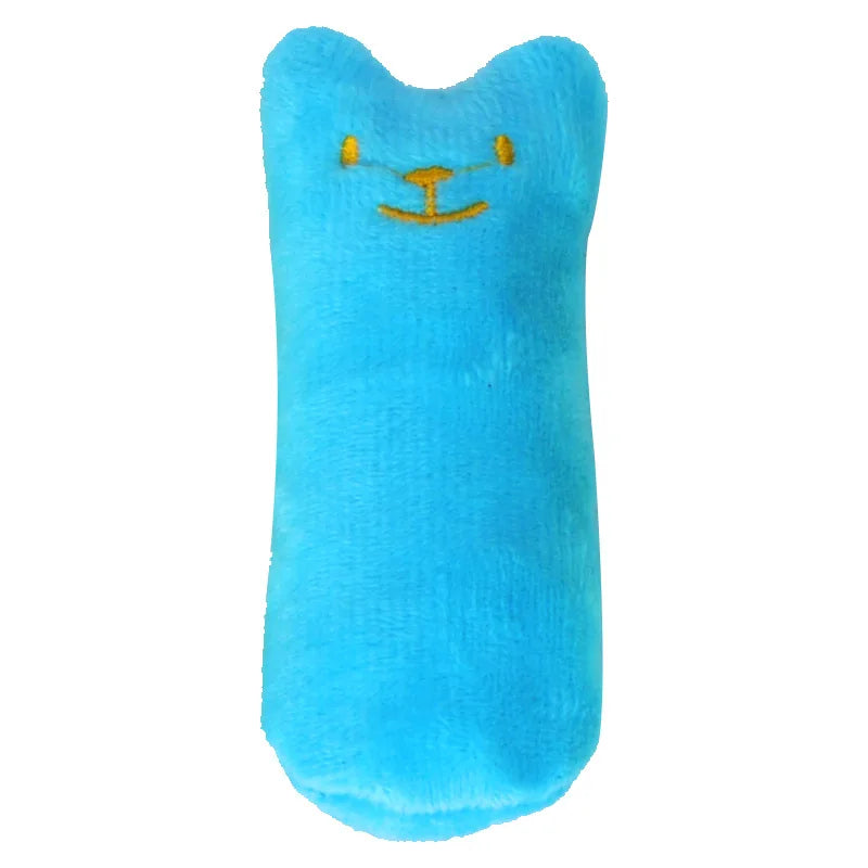Blue Color Plush Catnip Chew Toy – Interactive Velvet Bite Toy For Cats