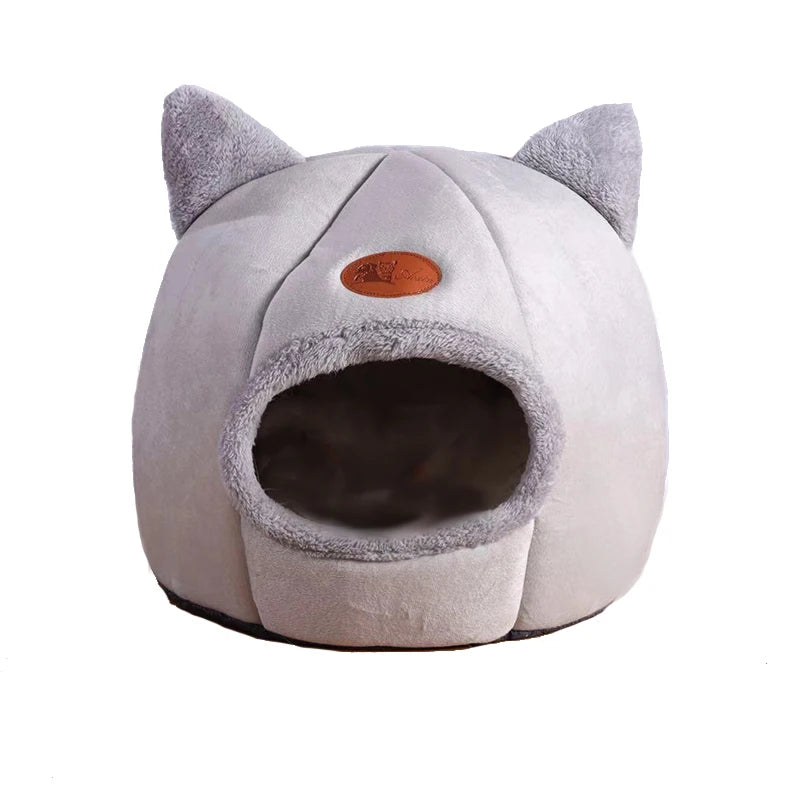 Cozy Cave Cat Bed House – Removable Cushion & Non-Slip Base