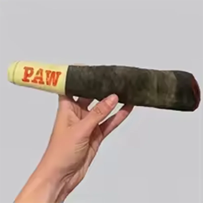 Cigar Plush Squeaky Dog Toy – Interactive Chew Fun