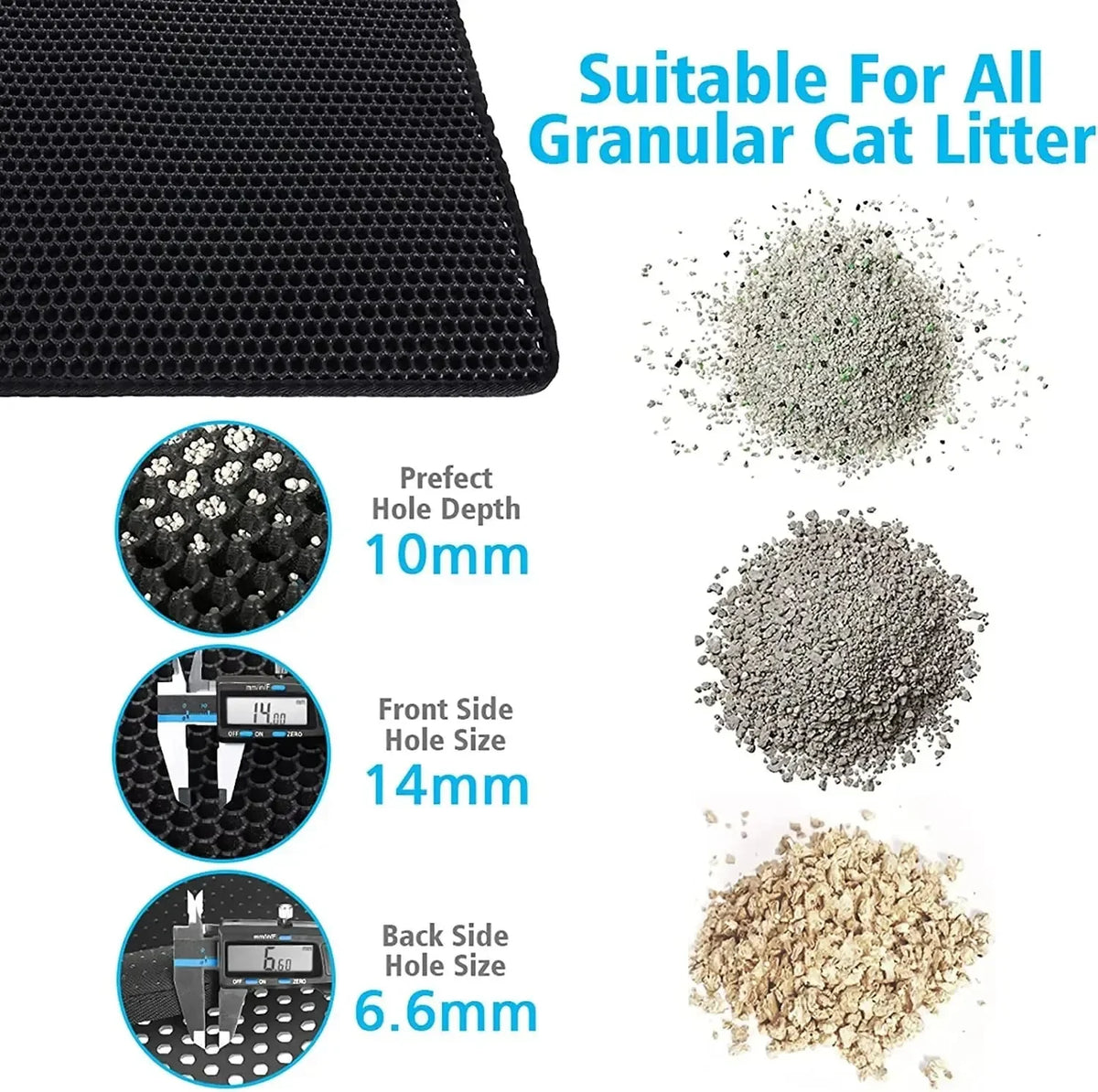 Double-Layer Cat Litter Mat – Waterproof, Non-Slip EVA