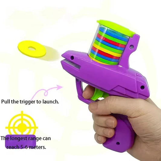 Pet Flying Disc Launcher Toy With 15 Foam Discs