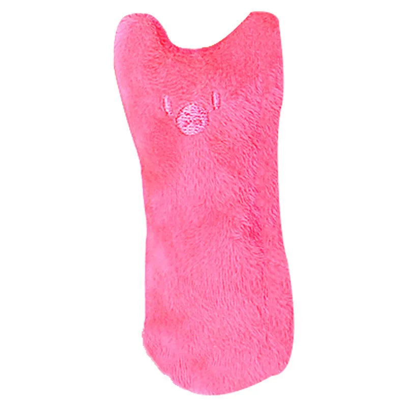 Pink Color Plush Catnip Chew Toy – Interactive Velvet Bite Toy For Cats