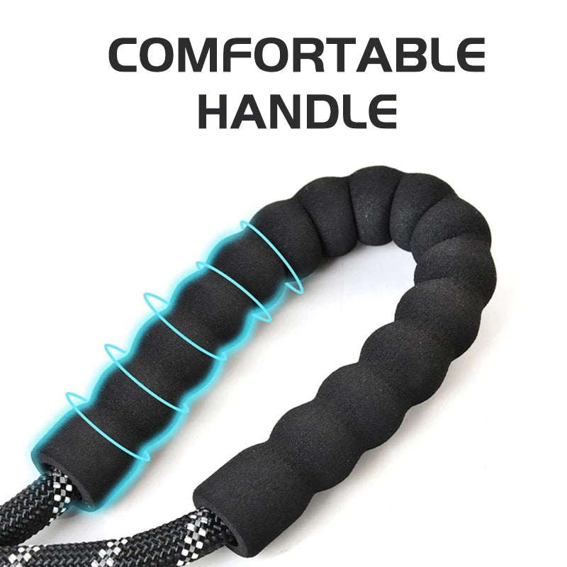 Reflective Nylon Dog Leash With Padded Handle – Heavy Duty