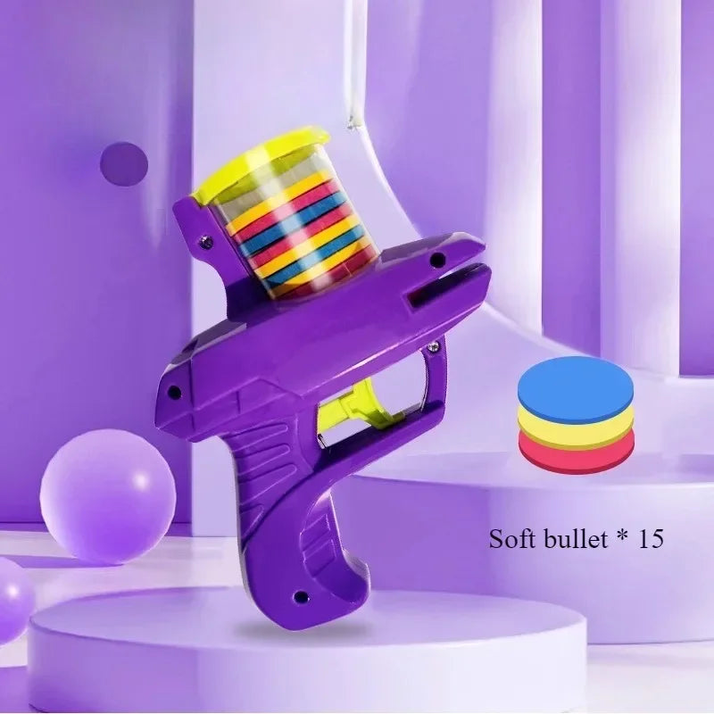 Pet Flying Disc Launcher Toy With 15 Foam Discs