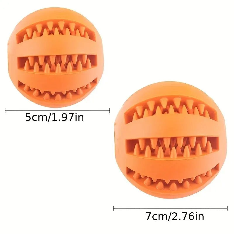 Rubber Dog Treat Ball – Chew Toy And Teeth Cleaning