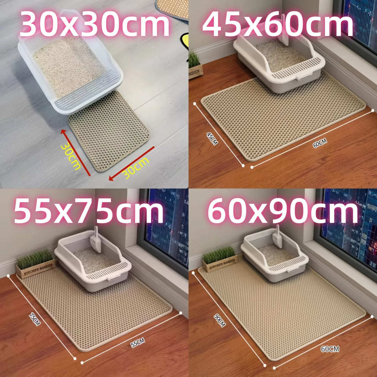 Double-Layer Cat Litter Mat – Waterproof, Non-Slip EVA