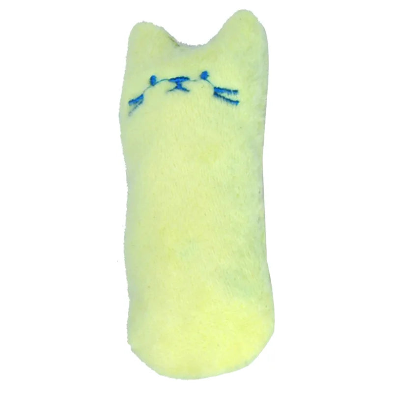 Yellow Color Plush Catnip Chew Toy – Interactive Velvet Bite Toy For Cats