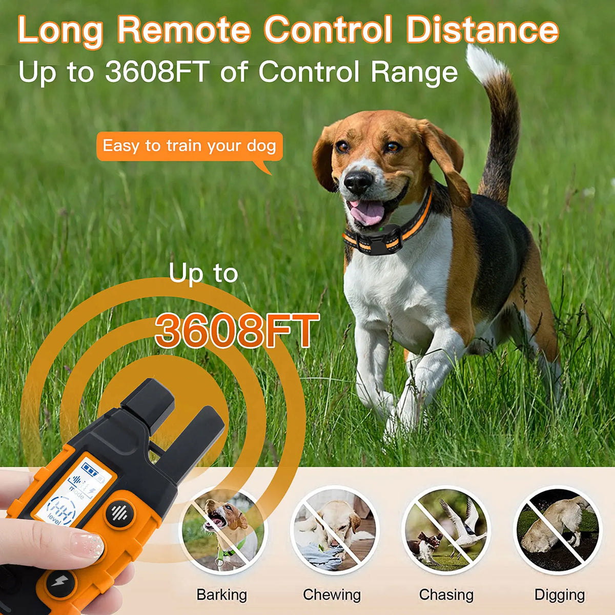 Electric Dog Training Collar with Remote – Waterproof