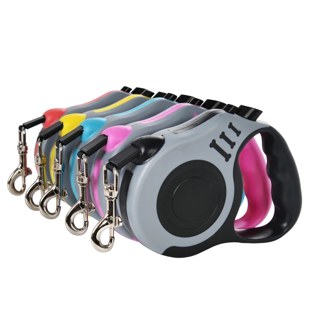 Retractable Dog Leash With Lock – 3 m / 5 m Nylon Lead