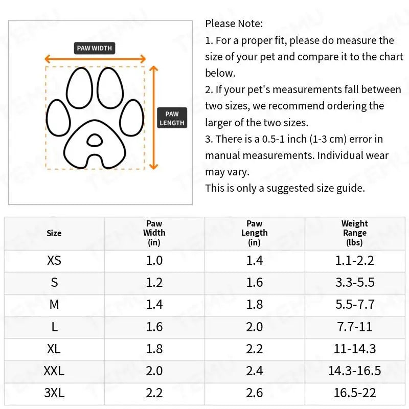 Waterproof Dog Boots For Small Dogs – 4-Piece Paw Protection