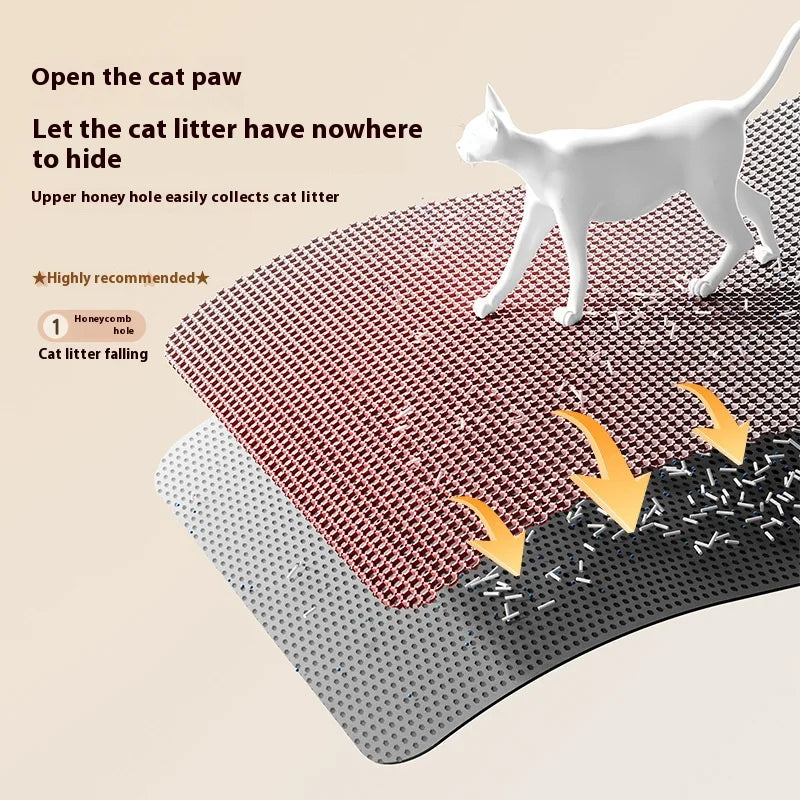 Double-Layer Cat Litter Mat – Waterproof, Non-Slip EVA